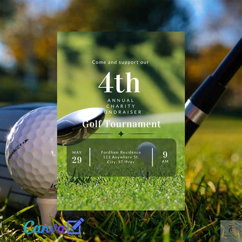 Charity Golf Tournament Invitation Template .